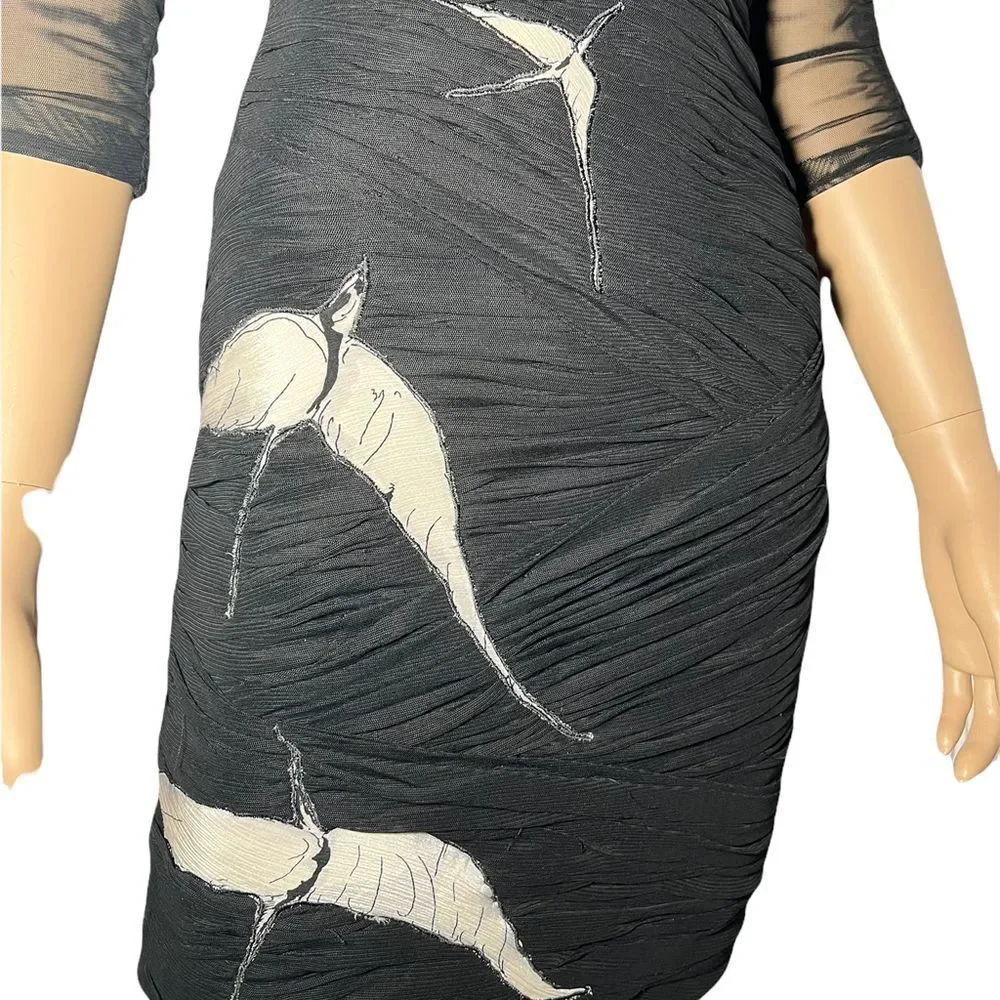 Foley + Corinna black Tulle Dress fitted - Picture 2 of 12